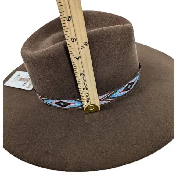 Women's Twister Pinch Front Felt Hat Brown Wool Size M NWT - Picture 6 of 10